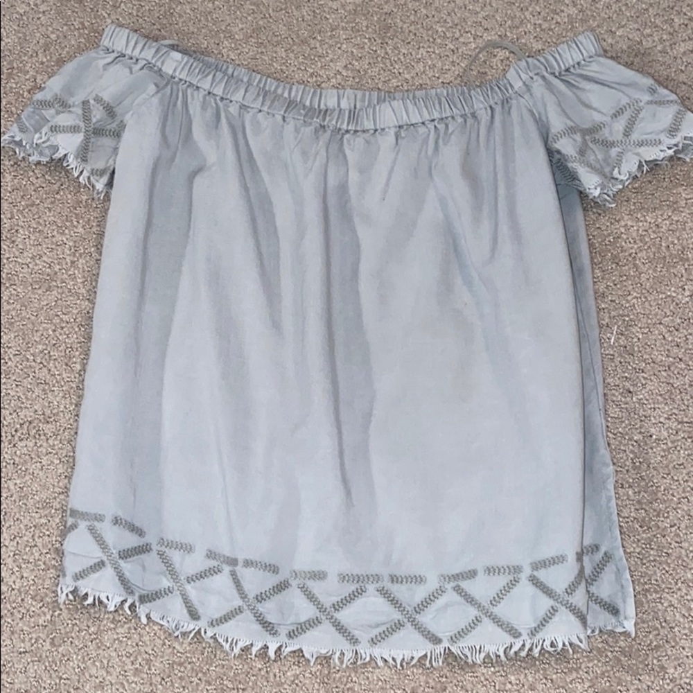 Anthropology cloth&stone strapless shirt